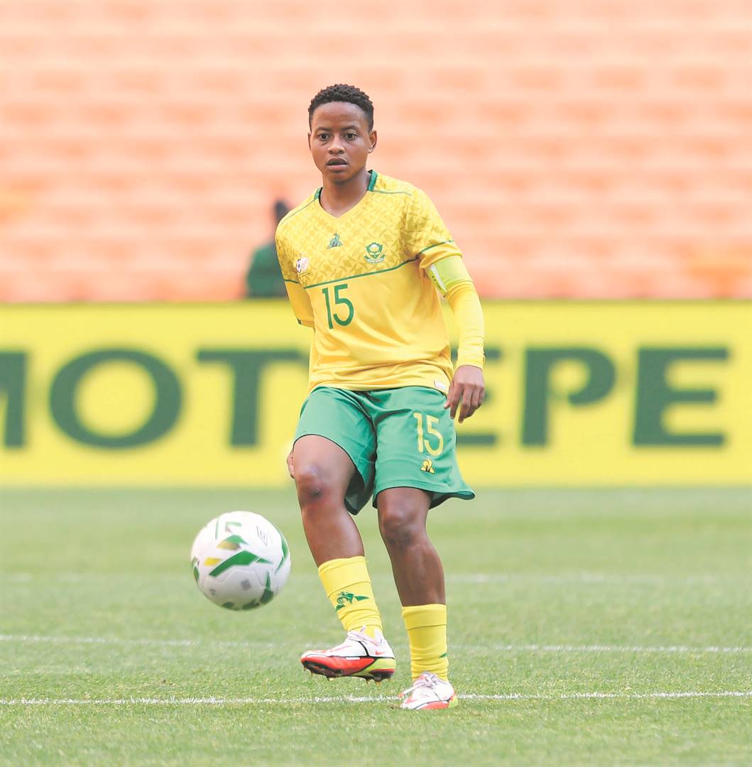 Refiloe Jane is expected to dictate play for Banyana in Morocco Photo: Sydney Mahlangu / BackpagePix