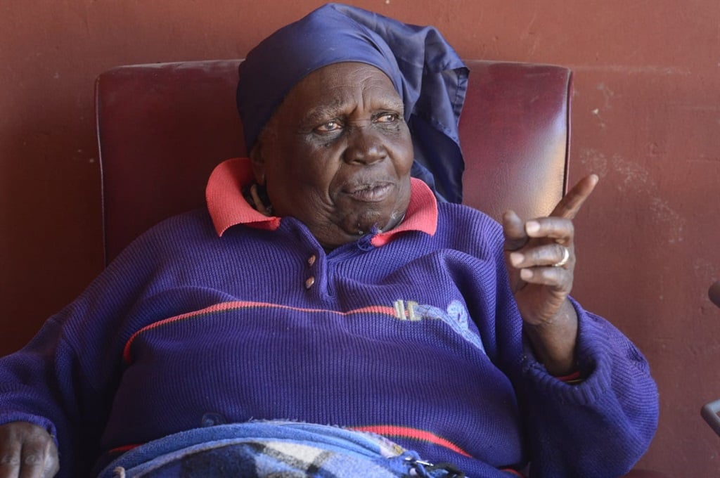 Gogo Anna Motsomane (103) doesn't want vat en sit and boyfriends not allowed in her yard. Photo by Raymond Morare 