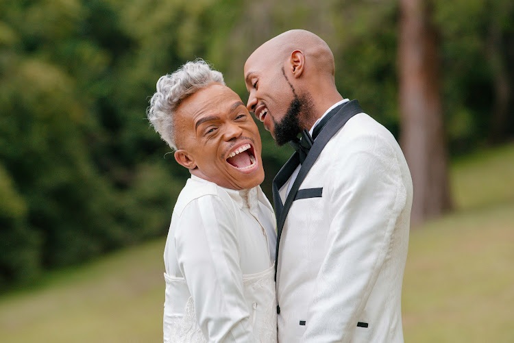 Somizi Mhlongo and Mohale Motaung in happier times.