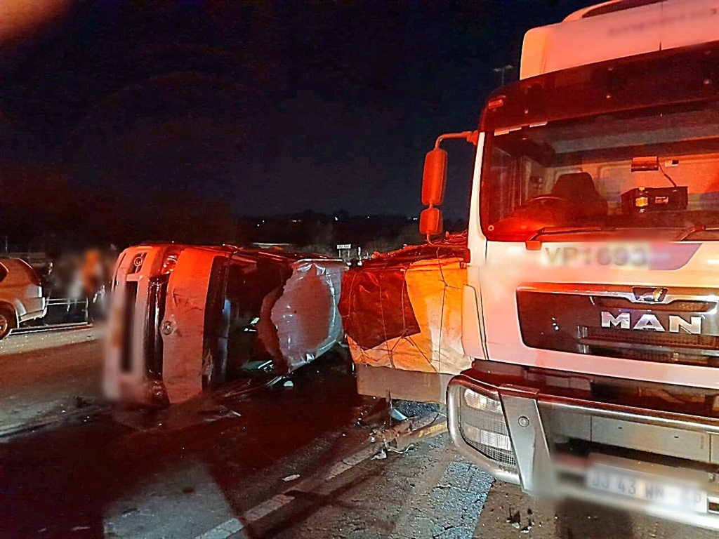 TWO people were taken to hospital after an accident that involved 14 vehicles on the N1 north near the Garsfontein offramp in Tshwane on Saturday night at about 7pm