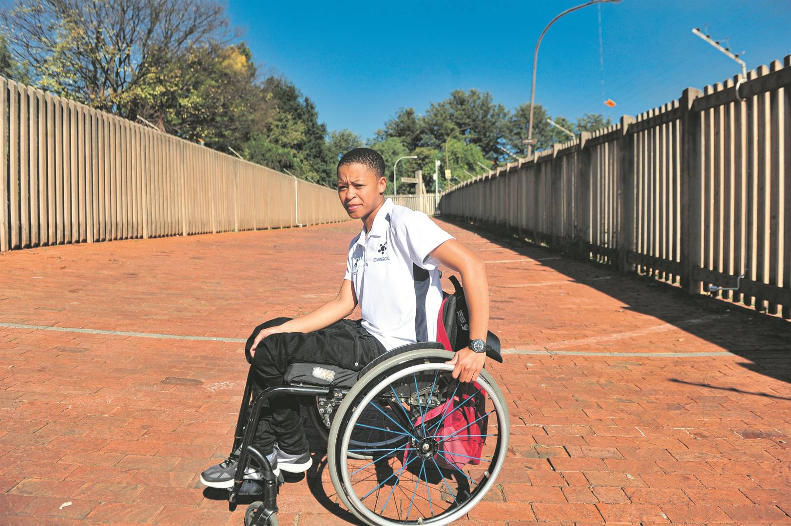 Team SA wheelchair basketball player Michelle Moganedi has found a new passion in sports. Photo: Rosetta Msimango