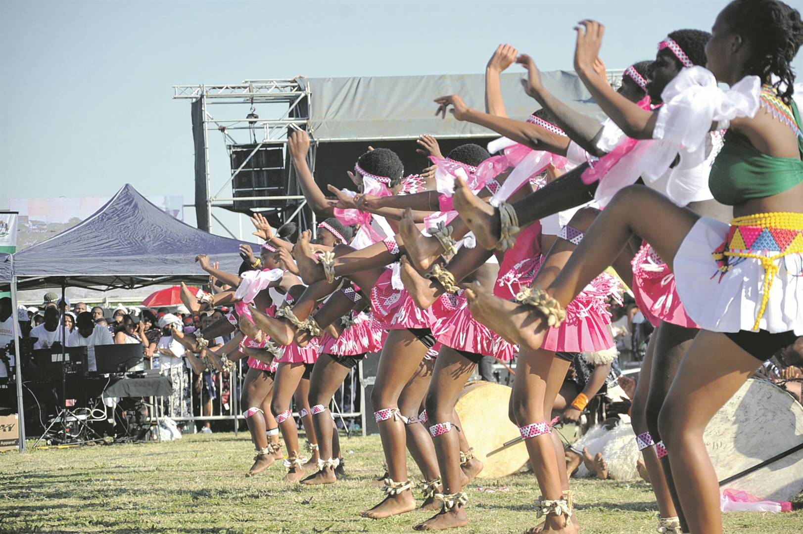 Ikusaselihle show off their dance moves during the festival.