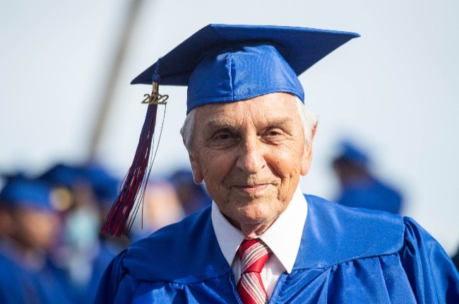 Ted Sams waits to receive his high school diploma during his graduation ceremony.(PHOTO: Getty Images)