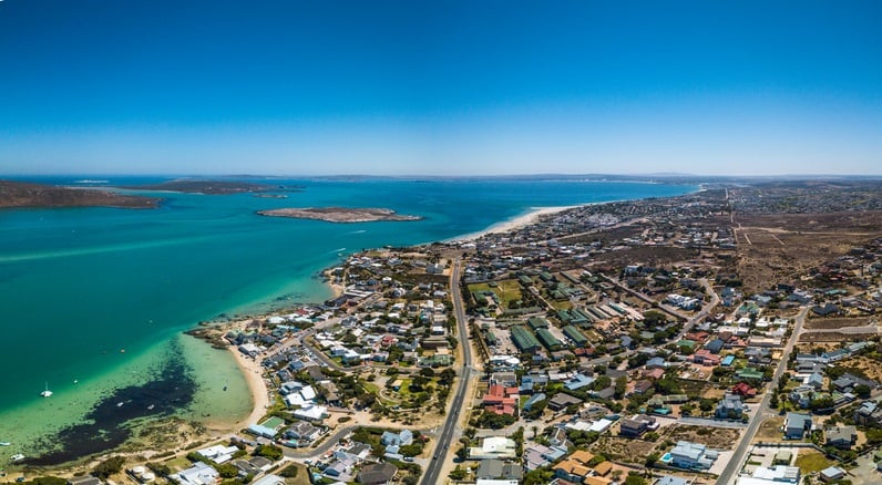 Aerial view of Langebaan in the Western Cape.