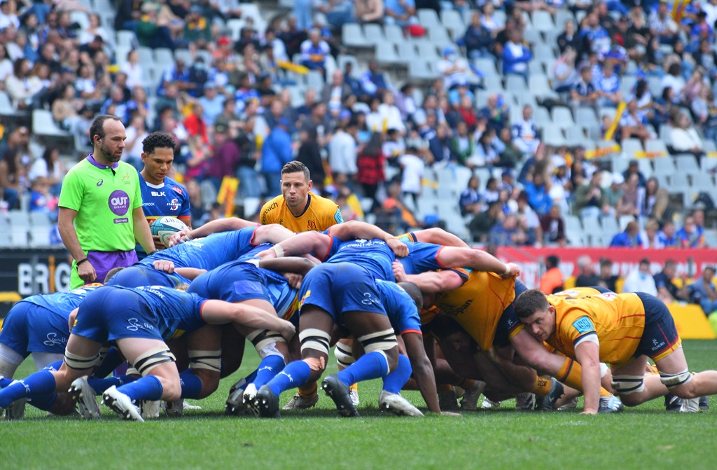 The Stormers pack down for a scrum against Ulster. (Photo by Grant Pitcher/Gallo Images)