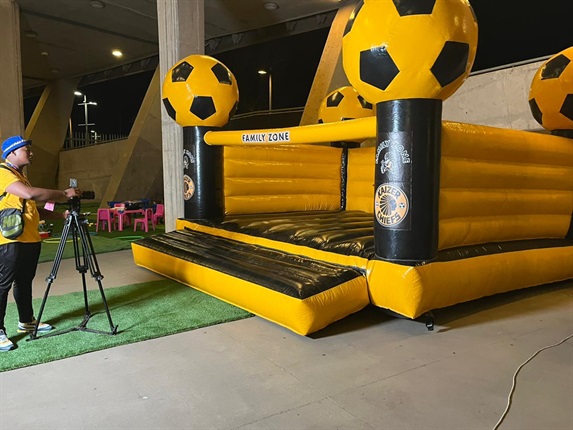 <p>One of the offerings for Chiefs' home games is the family zone where kids get to play and have fun under supervision. - Njabulo Ngidi</p>