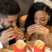 PHOTOS | Bride and groom sneak away to McDonald's before lavish wedding reception