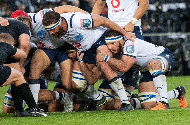 The Bulls scrum. (Photo by Athena Pictures/Getty Images)