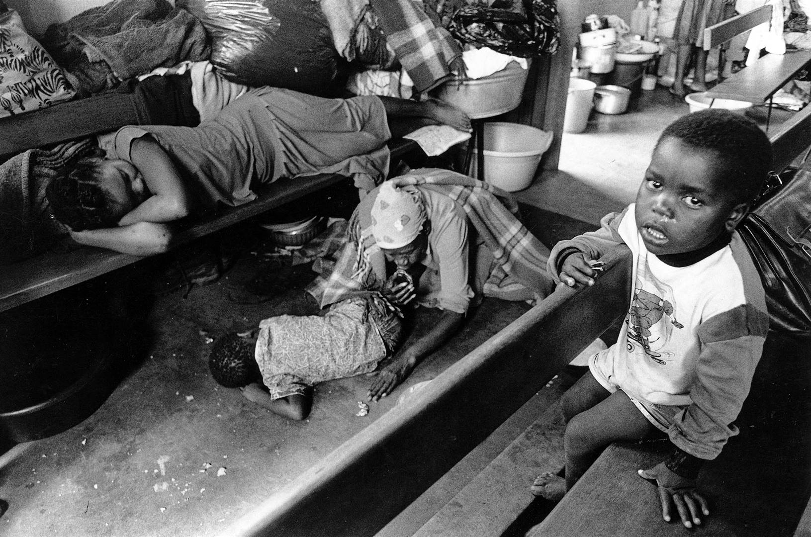 Refugees attempt to rest during the violence between the ANC and the IFP in what is now KwaZulu-Natal in April in 1990.Photo: Gallo images / rapport archives