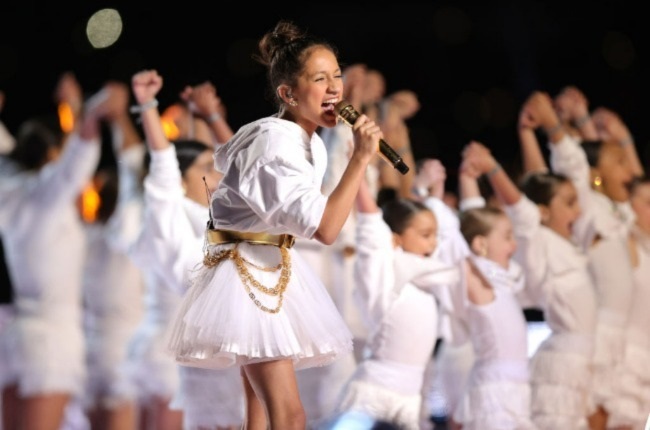 Emme Maribel Muñiz previously performed with mom Jennifer Lopez at the Pepsi Super Bowl LIV Halftime Show in 2020. (PHOTO: Getty Images) 