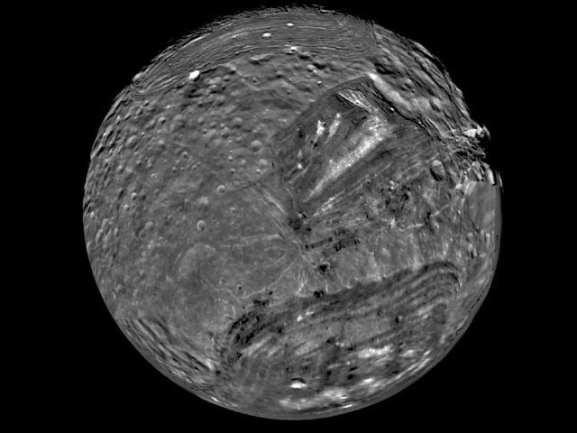 Miranda, Uranus's moon. NASA/JPL