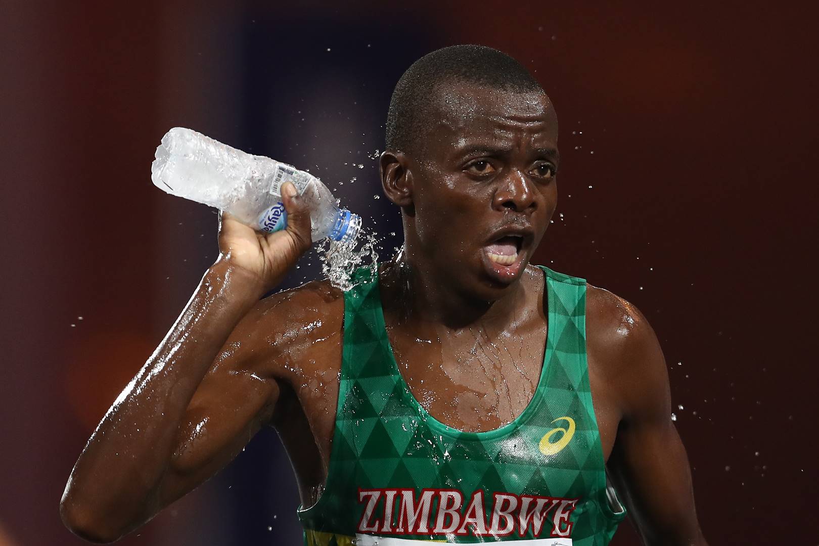 Isaac Mpofu, marathonatleet van Zimbabwe.  Foto: Getty Images