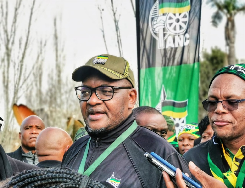 Gauteng ANC Provincial Chairperson David Makhura addresses the media on the court interdict. Photo by Christopher Moagi