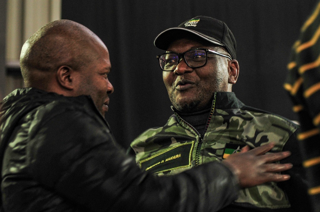 Outgoing chairperson David Makhura with Lebohang Maile. Photo: Rosetta Msimango/City Press