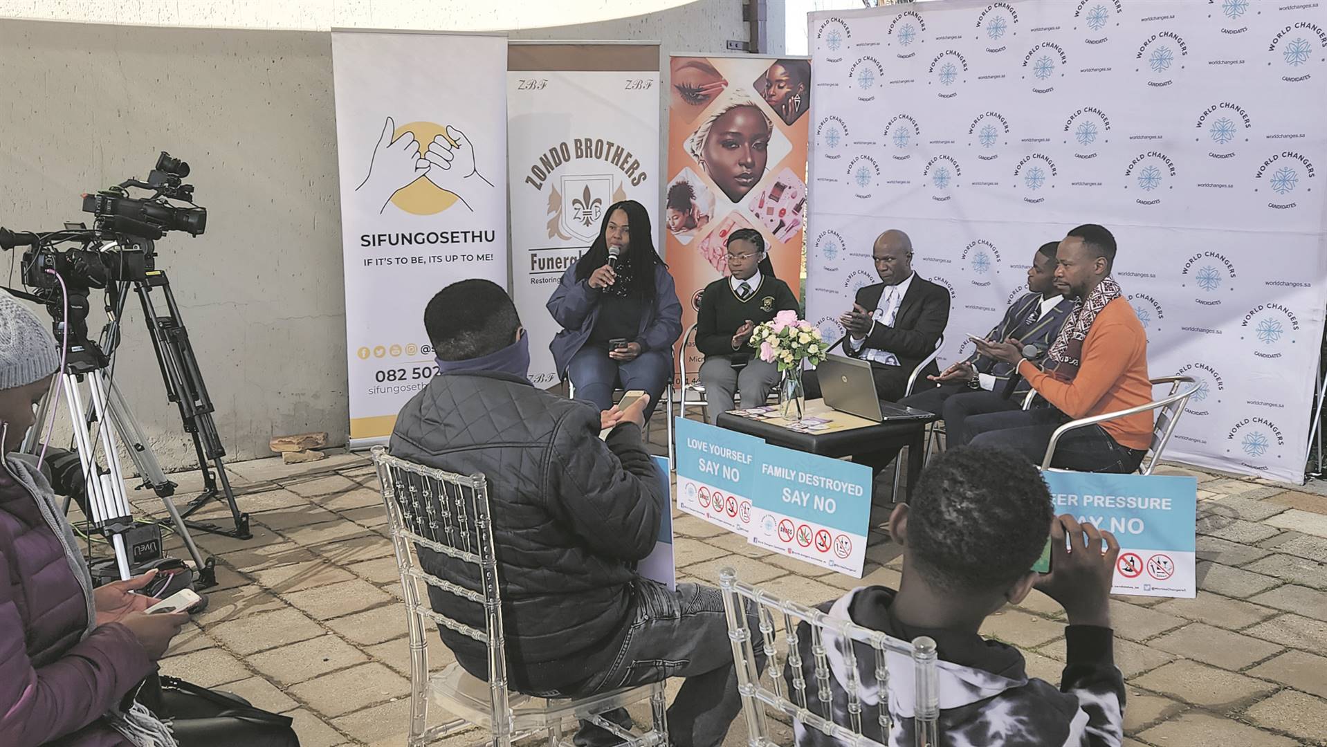 Residents and NGOs had an open discussion about the dangers of drugs at Thembalenjabulo B&B in Leondale on Sunday.