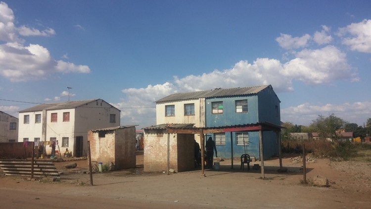 Residents of these dilapidated hostels in Ga-Rankuwa, outside Pretoria, say the Tshwane municipality has done nothing to maintain them for 20 years. Photo: Chris Gilili/GroundUp