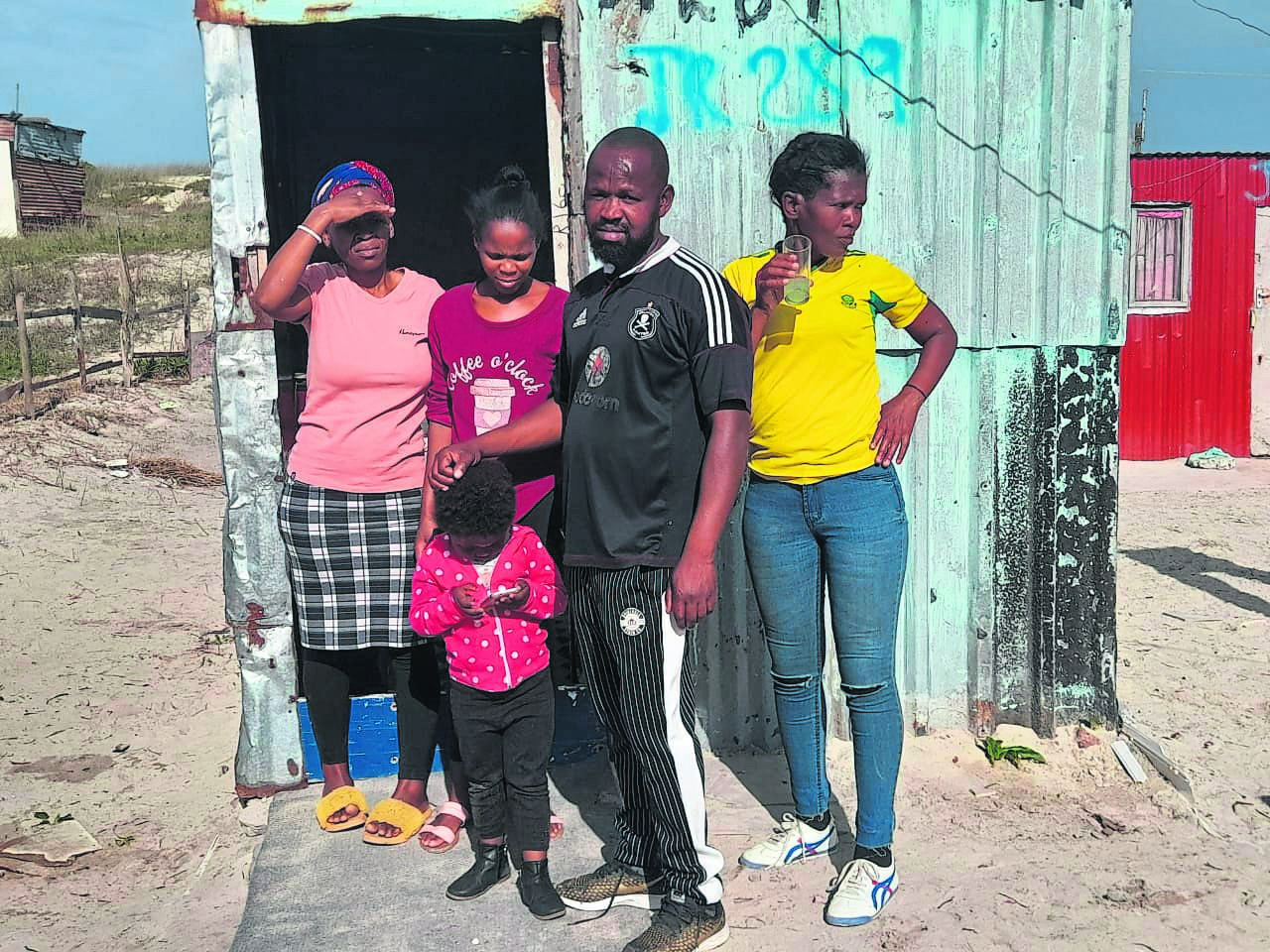 Four adults and three kids sleep in a small shack in Zam’pilo squatter camp in Khayelitsha.                   Photos by Misheck Makora 