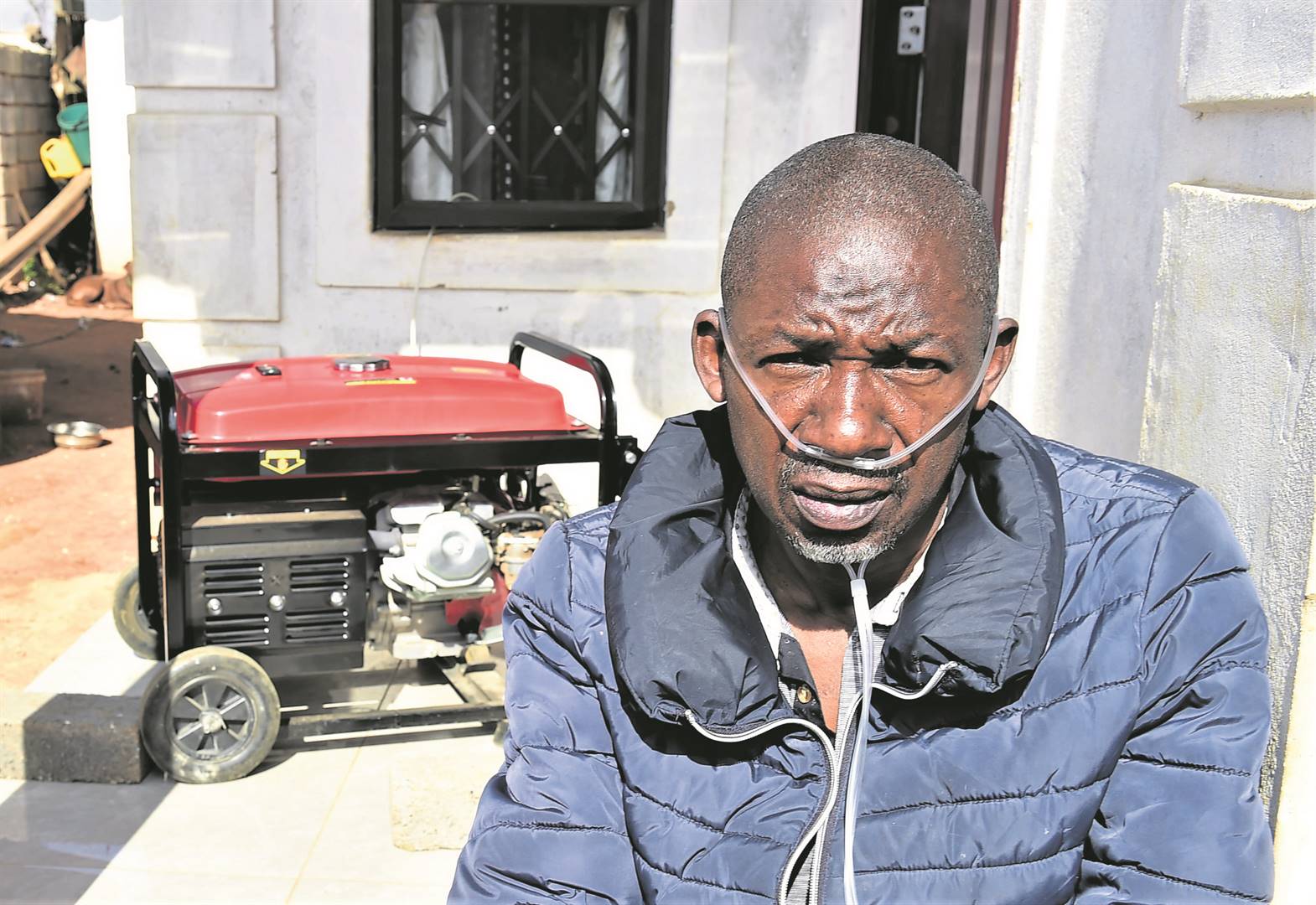 David Mhlongo believes load-shedding will kill him as his health depends on an oxygen machine that needs electricity to work. Photo by Morapedi Mashashe
