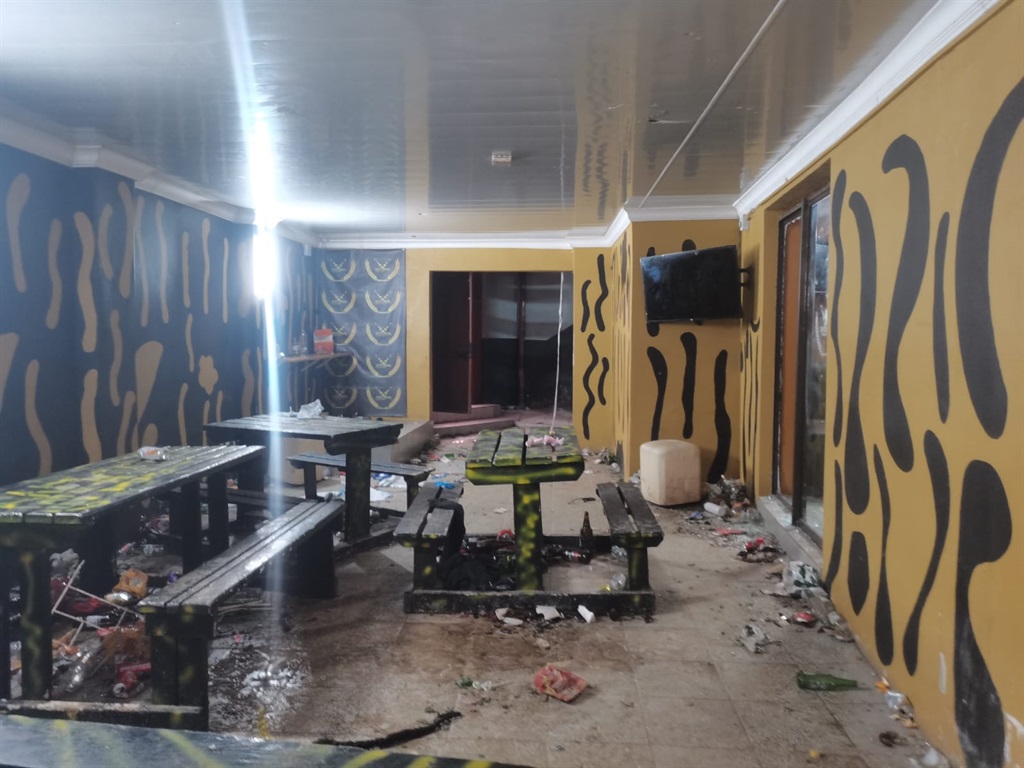 Inside Enyobeni Tavern, where 21 teenagers died last month.