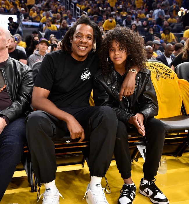 Cool father-daughter duo Jay Z and Blue Ivy were spotted sitting courtside at the NBA finals last month. (PHOTO: Gallo Images/Getty Images)