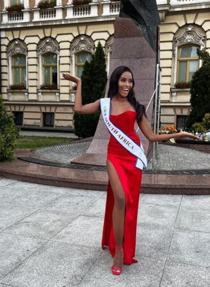 Lalela Mswane is currently in Poland for Miss Supr