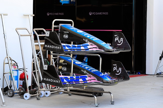 Front wings of Alpine's 2022 Formula 1 car