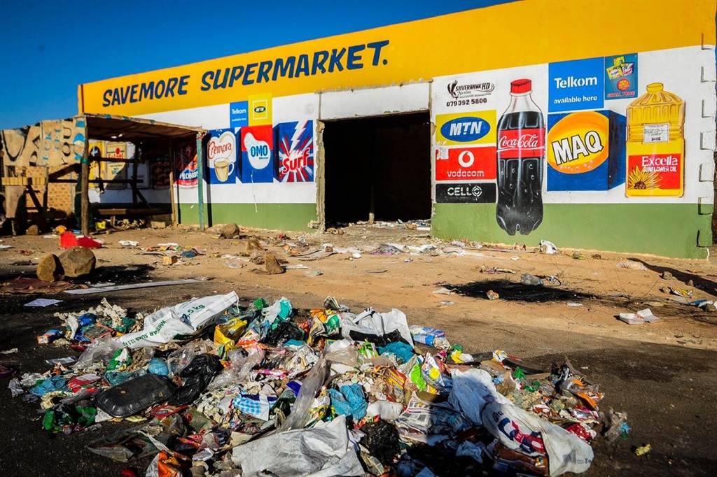 One of the foreign owned shops which were looted. Picture: Mpumelelo Buthelezi/City Press
