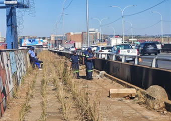 'Those guys are heavily armed': Joburg's M1 bridge fire exposes ongoing battle against cable thieves