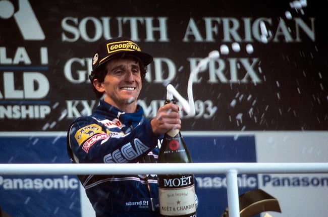 Alain Prost, Grand Prix of South Africa, Kyalami Grand Prix Circuit, March 14, 1993. (Photo by Paul-Henri Cahier/Getty Images)