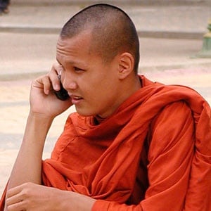 Monk on a cellphone. Source: Flickr