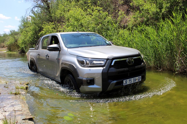 With a wading depth of 700mm, the new Hilux wasn't fazed by this river transit