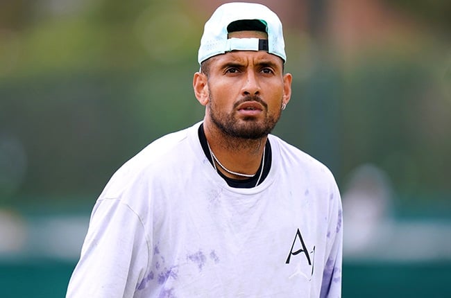 Nick Kyrgios training at Wimbledon. (Photo by Adam Davy/PA Images via Getty Images)