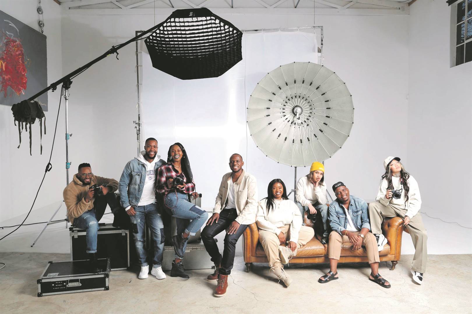 Host Siyabonga ‘Slikour’ Metane and the seven celebrities who will compete for the picture perfect title.