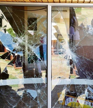 The Mahikeng campus of North West University's infrastructure including student centre, book shops, computer lab were vandalised by protesting students. Picture: Leon Sadiki