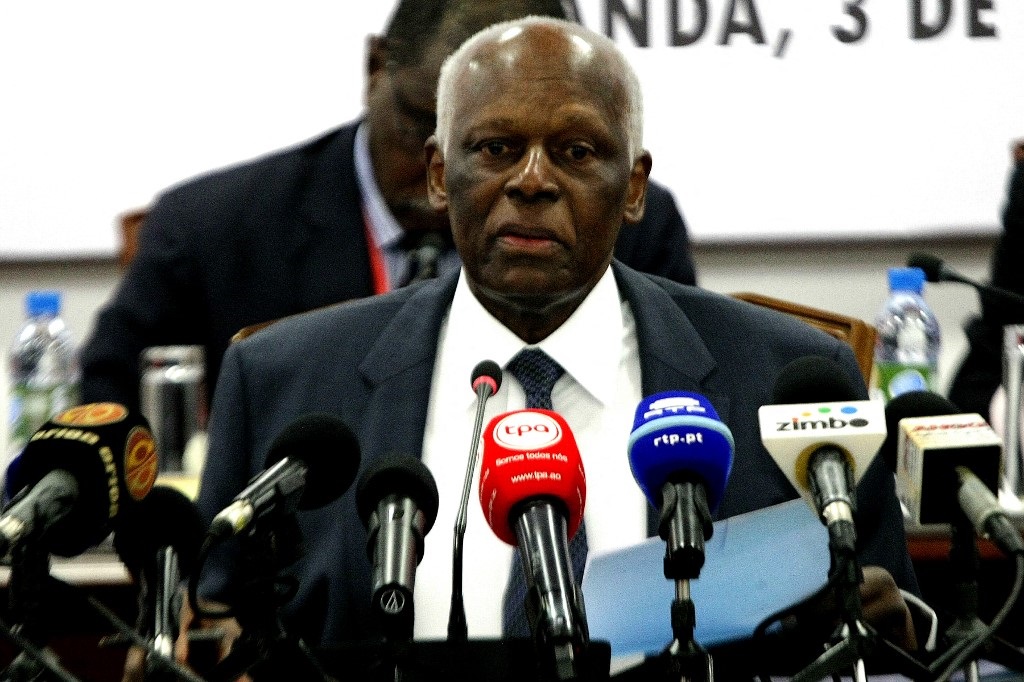 Former Angolan President Jose Eduardo Dos Santos. 