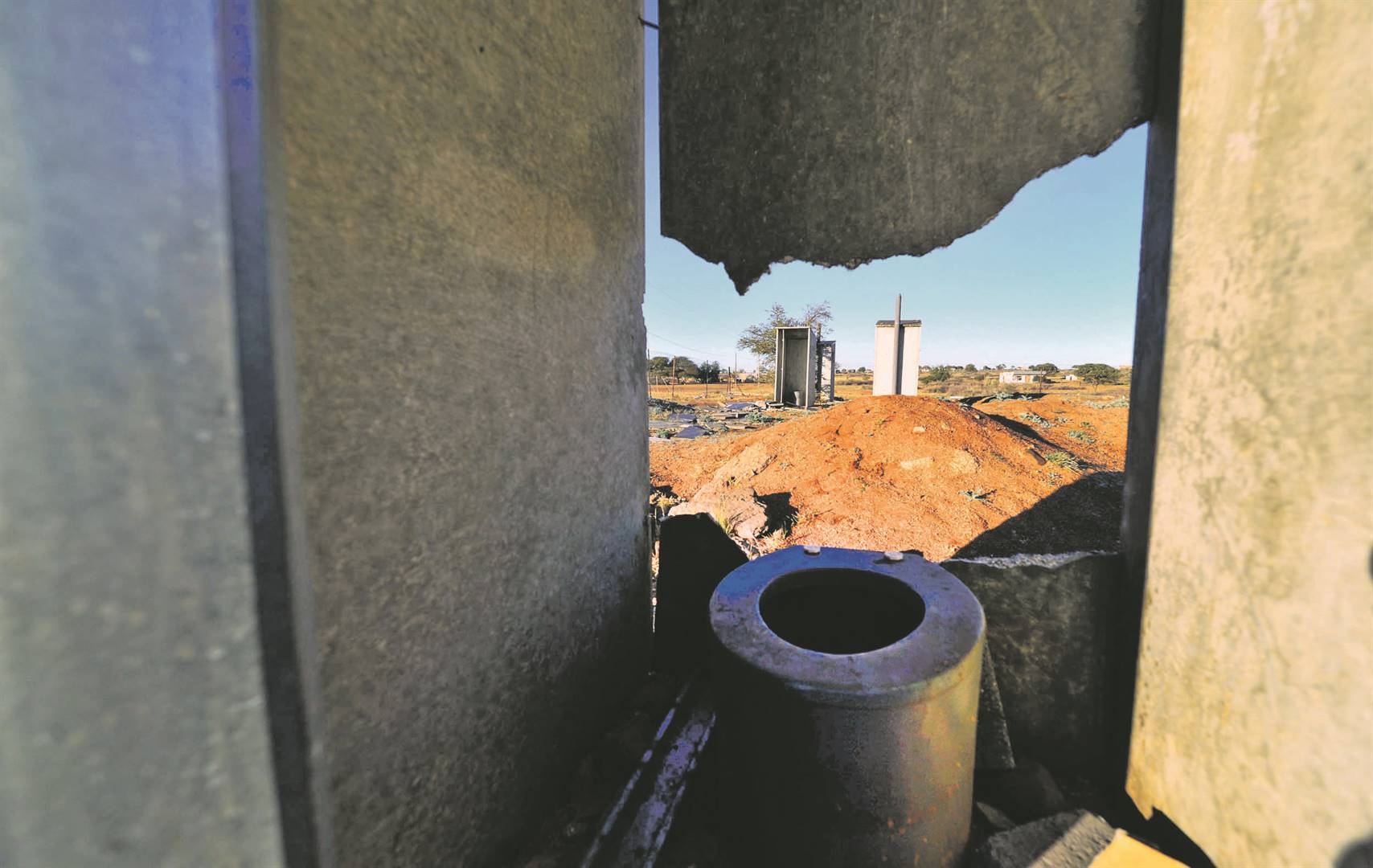 Pupils in schools across the country are forced to use dilapidated and dangerous pit latrines to relieve themselves. School infrastructure has not improved and the department appears to be trying to avoid its own standards. Photo: Leon Sadiki