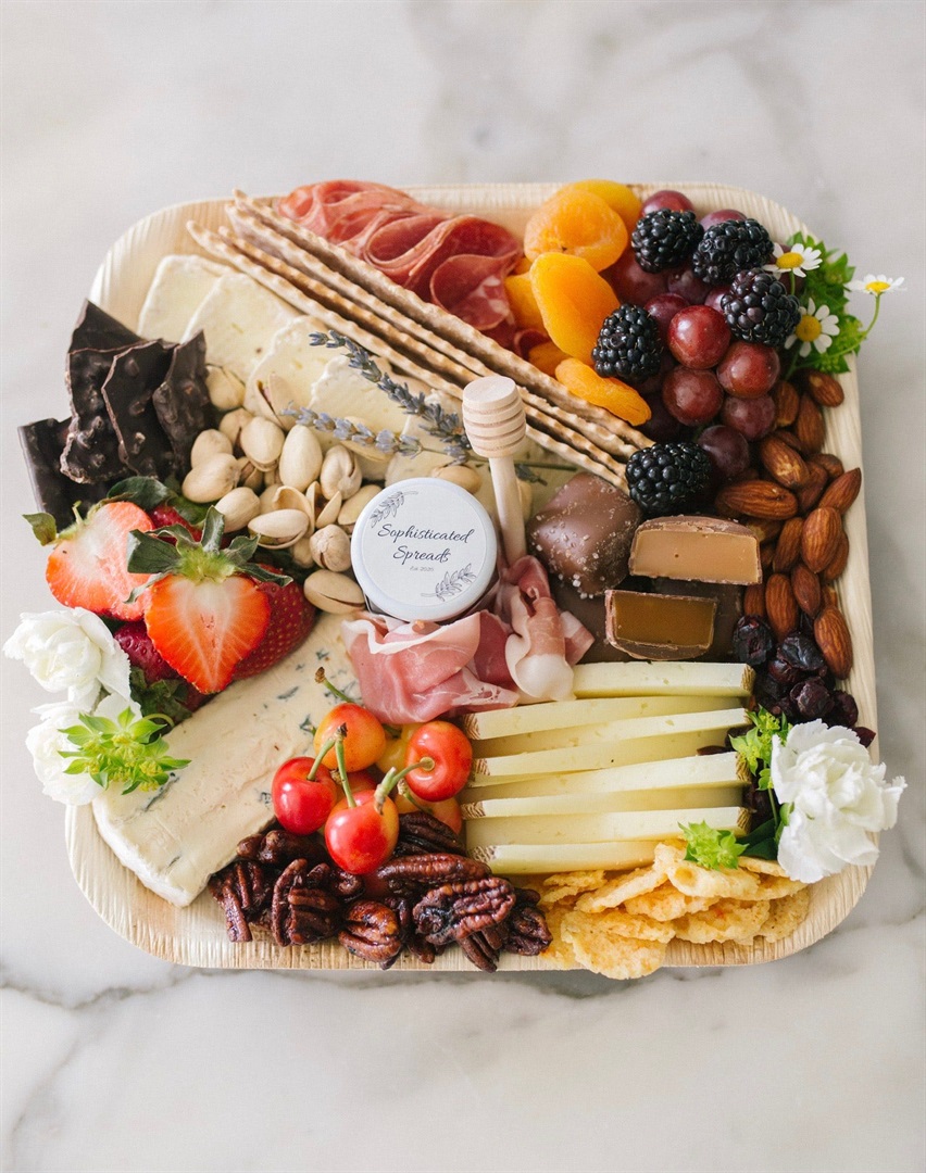 A Sophisticated Spreads charcuterie board.
