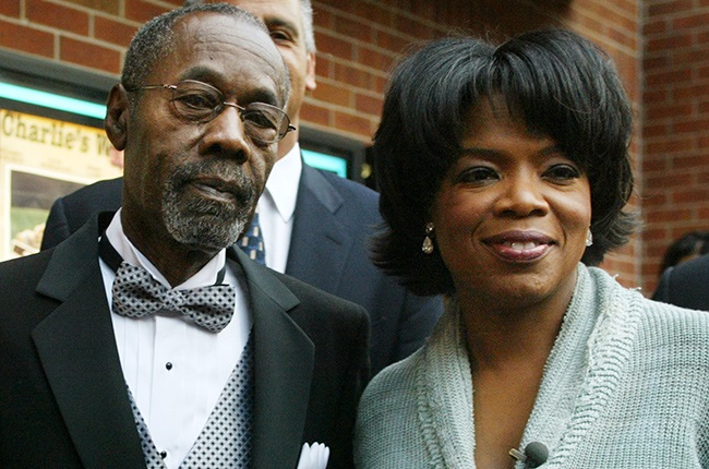 Vernon Winfrey and daughter Oprah Winfrey.