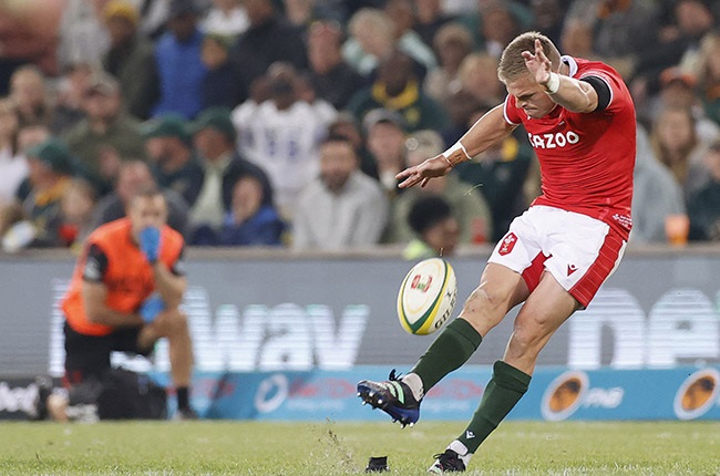Gareth Anscombe kicked the conversion that sealed South Africa's fate in Bloemfontein. (Photo by PHILL Magakoe/AFP)