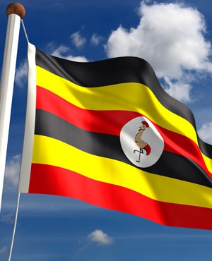 Uganda flag 