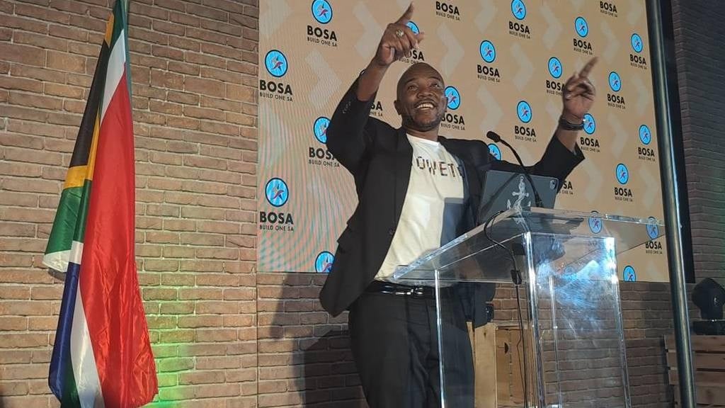 Mmusi Maimane at BOSA's manifesto launch on Sunday.