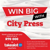Win Big With City Press!!!  Stand a chance to win your share of up to R70,000 in Takealot.com vouchers