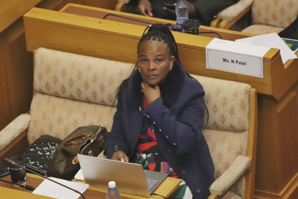 Suspended Public Protector Busisiwe Mkhwebane during her impeachment hearings. 