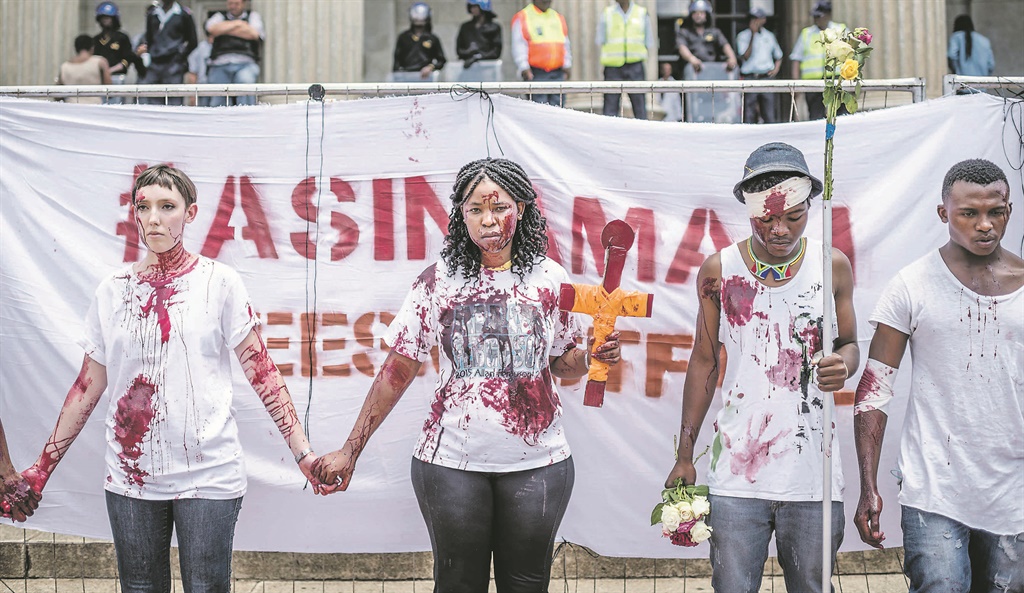 Wits students during the #FeesMustFall protests on Wednesday. Picture: Cornel van Heerden 