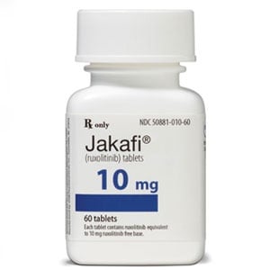 Jakafi (ruxolitinib) is used to treat patients with polycythemia vera, a chronic type of bone marrow disease.