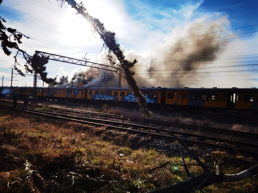 Security Guard Injured Commuters Unscathed As Cape Town Train Catches Fire News24