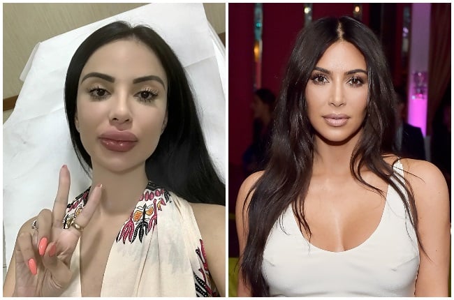 Jennifer Pamplona (left) has spent millions of rands over the years to look like Kim Kardashian. (PHOTO: Magazinefeatures.co.za , Gallo Images / Getty Images)
