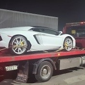 Speedings end in tears for Lamborghini driver!