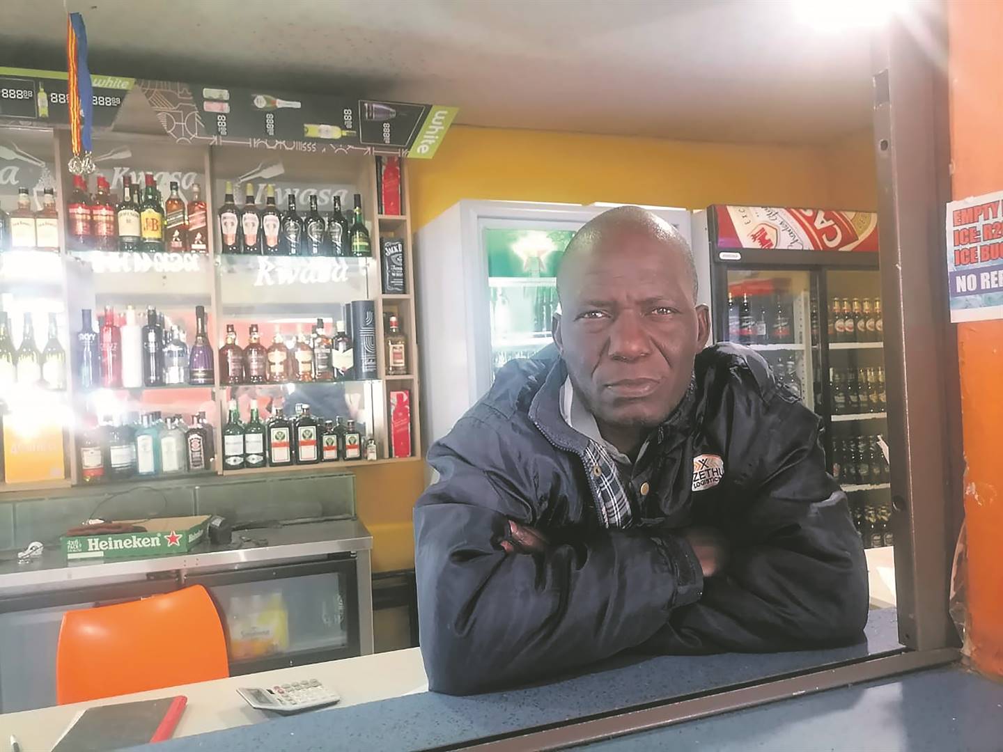 Peter Nkoana of Kwasa Grill in Soshanguve said he is worried the recent incidents will chase customers away.         Photo by Kgomotso Medupe