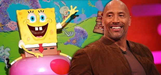 SpongeBob Squarepants and Dwayne 'The Rock' Johnson are besties. (Photo: Getty Images)